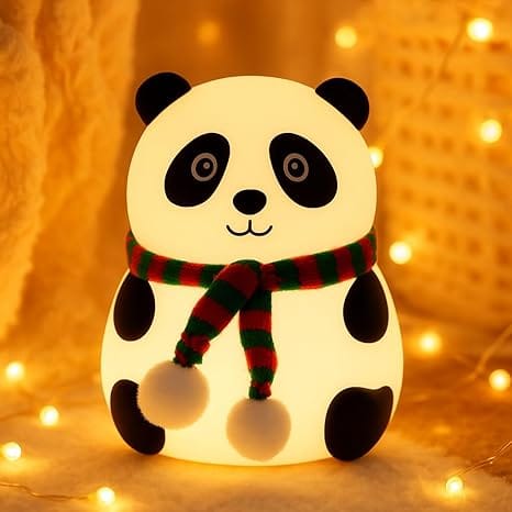 Soft Silicone Panda Night Light with Tap Control