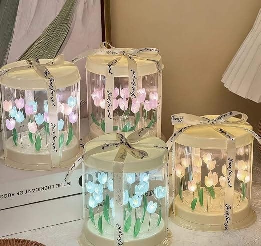 Round Tulip Lamp for Bedroom Decor