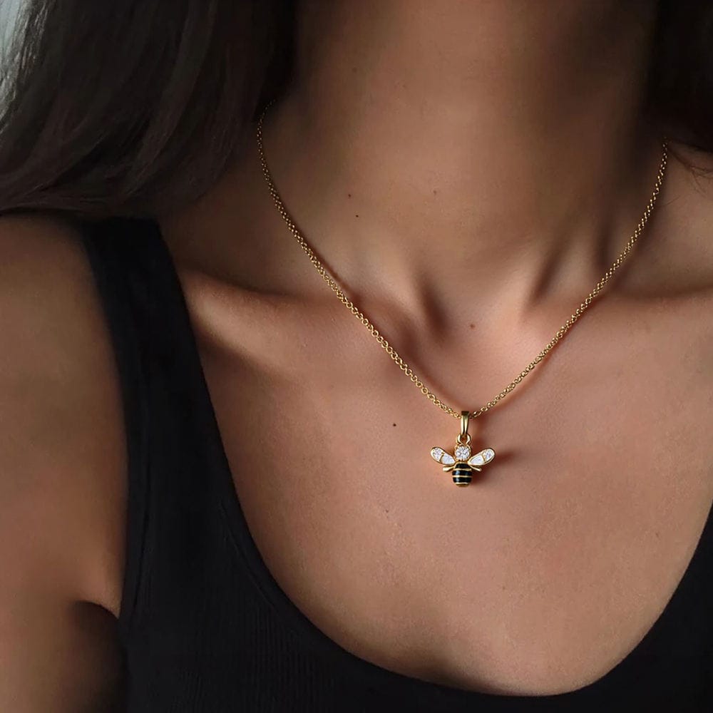 KJ Bee charm necklace