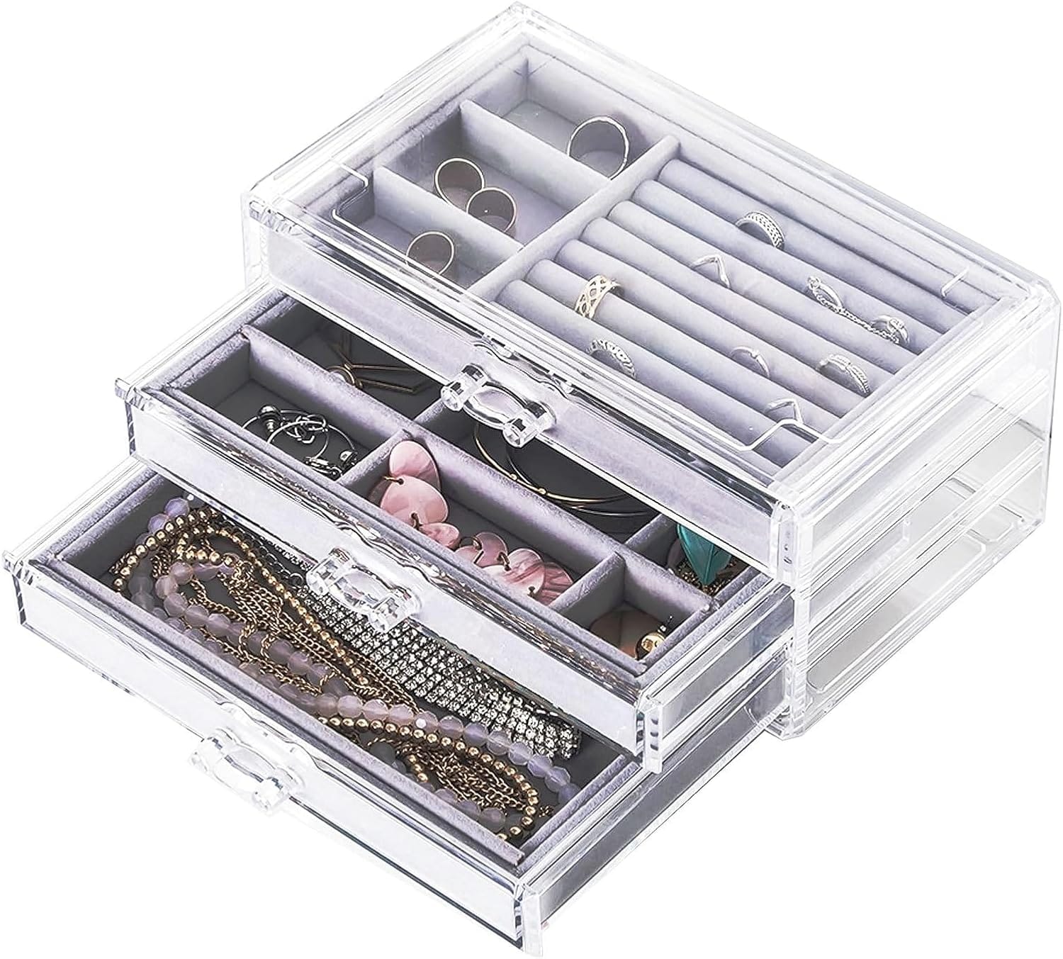 3 Drawer Jewelry Organizer Box